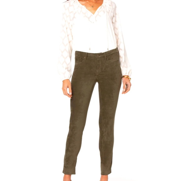 🔴💚 EUC NYDJ Alina Skinny Ankle Pants in "Loden" green - Size 4 - Picture 2 of 14